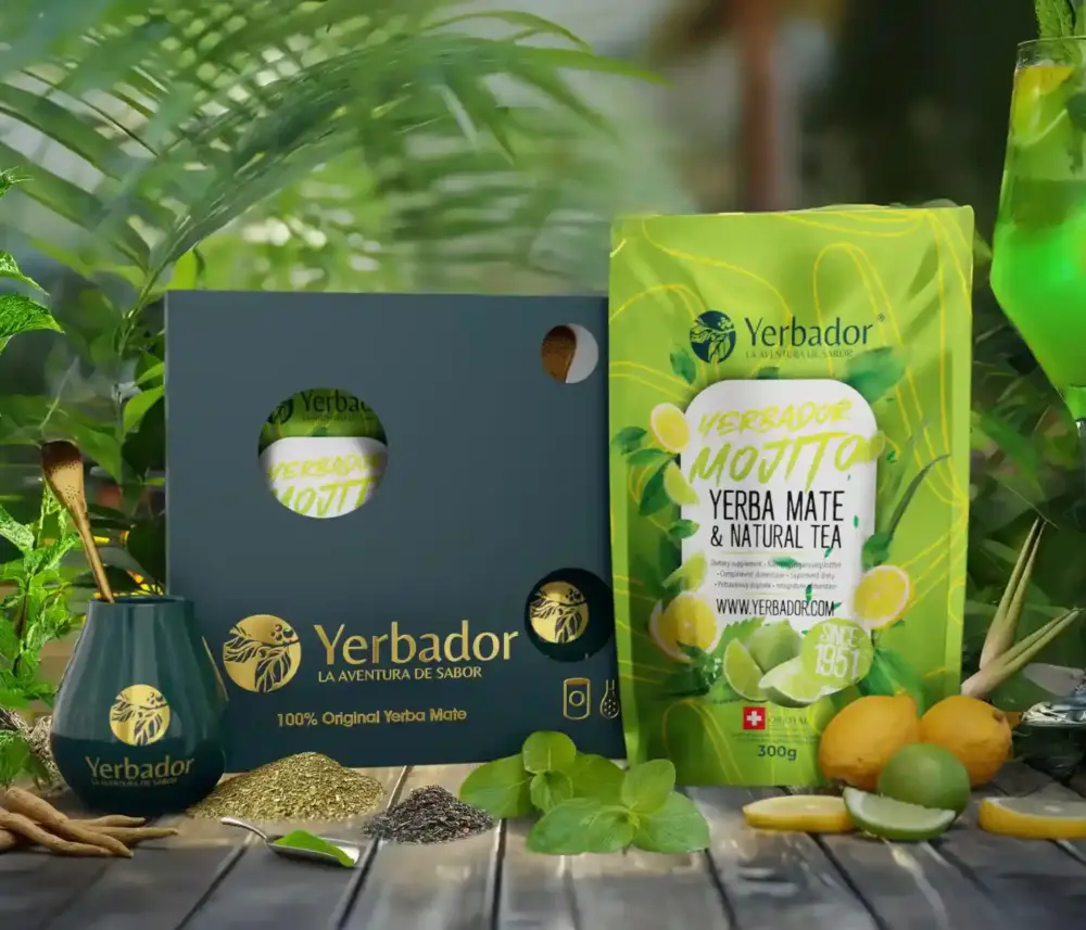 Geschenkset Yerbador  MOJITO - Yerba Mate + Grüner Tee